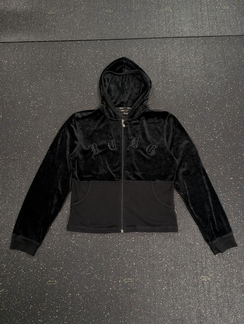 BCBGMaxAzria Velour Zip up Hoodie Jacket